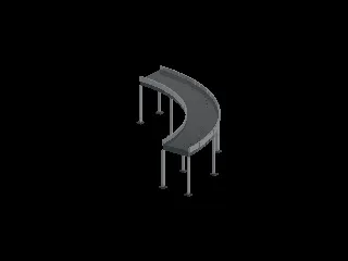 Curved Conveyor — Left simulation asset