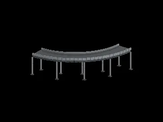Curved Conveyor — Right simulation asset